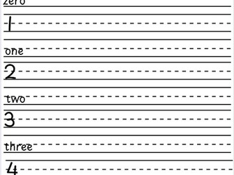 Number Formation and Word Form 0-10