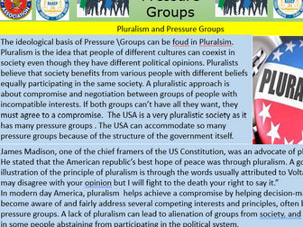 US Pressure Groups - Interest Groups - Types, Functions, Influence & Democracy (Pluralism V Elitism)