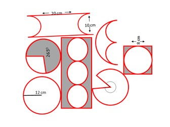 Circle:  circumference, area, sector and arc length   bundle