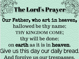 Lord's Prayer (traditional)- printable