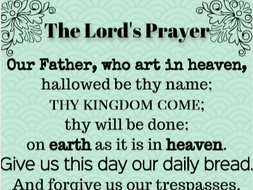 Lord's Prayer (traditional)- printable | Teaching Resources