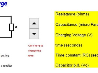 Capacitor Discharge Simulation Spreadsheet
