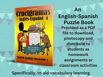 An English Spanish Intermediate Level Puzzle Book