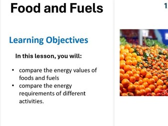 KS3 ENERGY AND FOOD