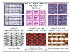 Past Perfect Tense Questions 6 Board Game Bundle