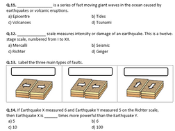 Distance Learning | Earthquakes - Worksheet | Teaching Resources