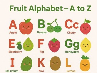 Fruit Alphabet A-Z