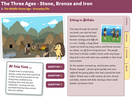 The Middle Stone Age: Everyday Life - Interactive Teaching Book - The Stone Age KS2