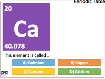 Periodic table Elements Tutor Time Activity