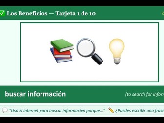 Emoji Conversation Starters – Los Beneficios y Peligros del Internet (GCSE Spanish)