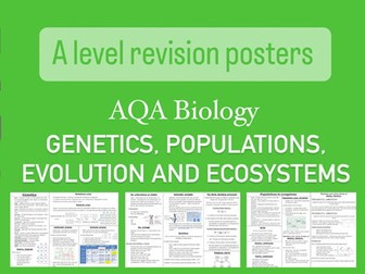 Genetics, populations and ecosystems - A level biology posters AQA