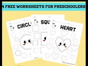 Shape Tracing Worksheets for Preschool and Kindergarten