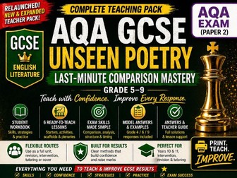AQA GCSE Unseen Poetry: Last-Minute Comparison Mastery (Grade 5–9)