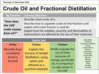 Crude Oil and Fractional Distillation