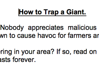 KS2 Instructions - How to Trap a Cornish Giant