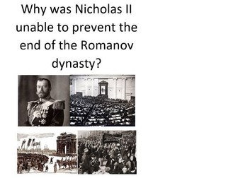 Nicholas II lessons for OCR 1855-1964