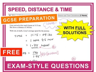 GCSE 9-1 Exam Question Practice (Speed)