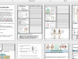social care health level btec anatomy physiology unit skeletal b4 system resource