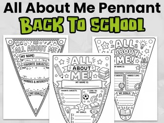 All About Me Pennant Banner | Back to School Classroom Display | Primary No-Prep Activity