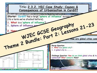 WJEC GCSE Theme 2 Bundle: Lessons 21-23