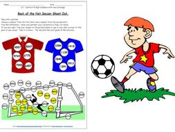 Number Subtraction Y12 Subtract 12-digit numbers one exchange - Soccer Shoot  Out Partner Game