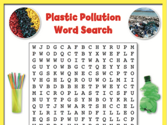 Let's Investigate Plastic Pollution: Word Search