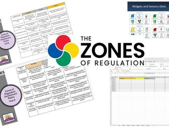 Zones of Regulation Implementation Package: Assessment Ruberic, excel tracker, Displays &Check ins