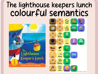 The lighthouse keepers lunch- colourful semantics- sentence support