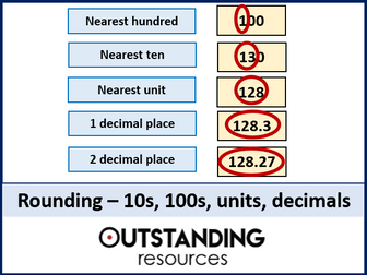Rounding to 10s, 100s, 1000s, Units and Decimal Places
