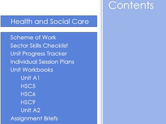 Health and Social Care Complete Folder