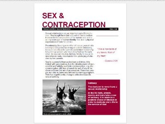WJEC Eduqas Relationships: Sex and Contraception Exam Booklet