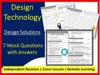 Design Technology Mock Questions - Design Considerations
