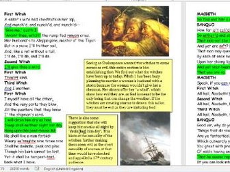 Macbeth - play + notes on plot, analysis and historical context