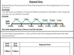 Elapsed Time | Teaching Resources