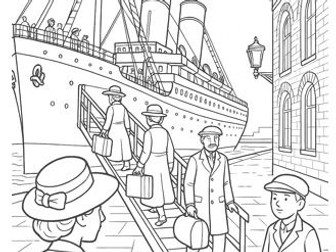 History themed colouring-in sheets