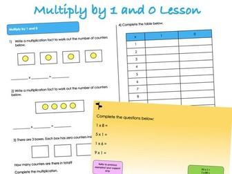 Year 4 Multiplication and Division - Multiply by 1 and 0 Lesson