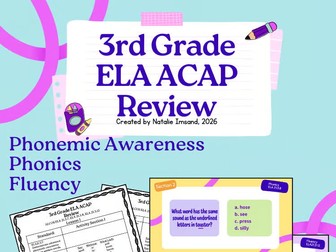 3rd Grade ELA ACAP Review Phonemic Awareness, Fluency