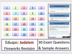 Fireworks Eduqas Judaism Exam Question Game - 