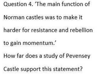 Pevensey Castle - Historic Environment question 4, AQA GCSE History