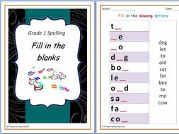 Missing Letter - Spelling | Teaching Resources