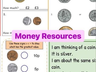 Year 1 Money Resources