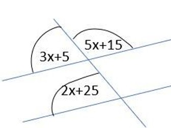 Solve equations involving angle properties