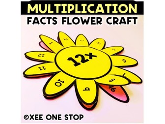 Multiplication Facts Practice Flower Craft