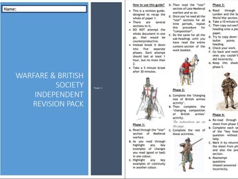 Warfare & British Society Revision Book