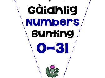 SCOTTISH GAELIC NUMBERS 0-31 - BUNTING / BANNERS