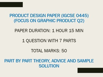 IGCSE Design Tech(0445) Paper 1 Q2 Guide