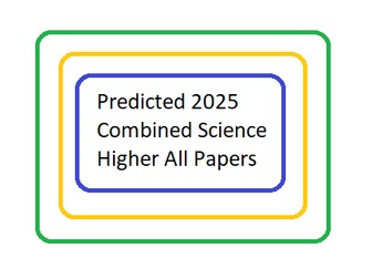 Predicted 2025 AQA Combined Science Higher All papers DATA ONLY