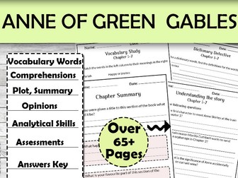 Anne of green gables Novel Study