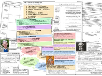 Religious Experience - WHOLE UNIT! (A-Level AQA)