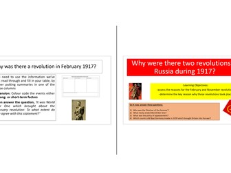Why were there two revolutions in Russia during 1917?